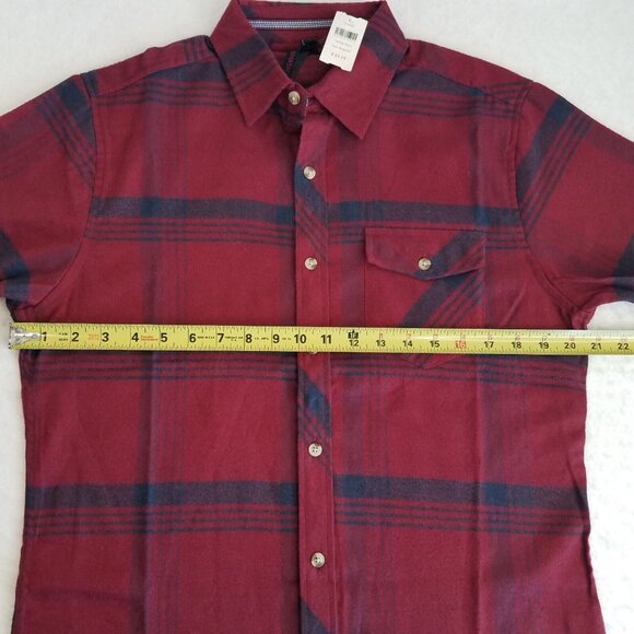 Smash Flannel Shirt Mens SMALL Burgundy Red Navy Blue Soft MSRP $69 - Picture 3 of 8
